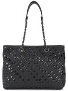 Bottega Veneta Cut Out Intrecciato Shoulder Bag - Black