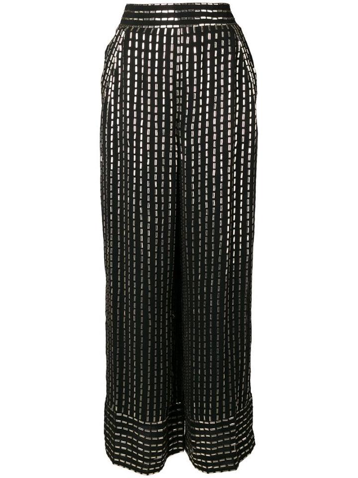 Temperley London Mosaico Wide Trousers - Black