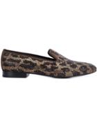 Louis Leeman Leopard Embellished Slippers