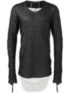 Cedric Jacquemyn Dipped Hem Sweatshirt - Black