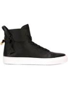 Buscemi 125mm Hi-top Sneakers, Men's, Size: 6, Black, Leather/rubber
