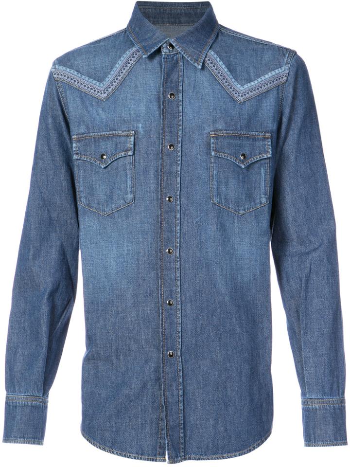Saint Laurent Western Style Shirt - Blue