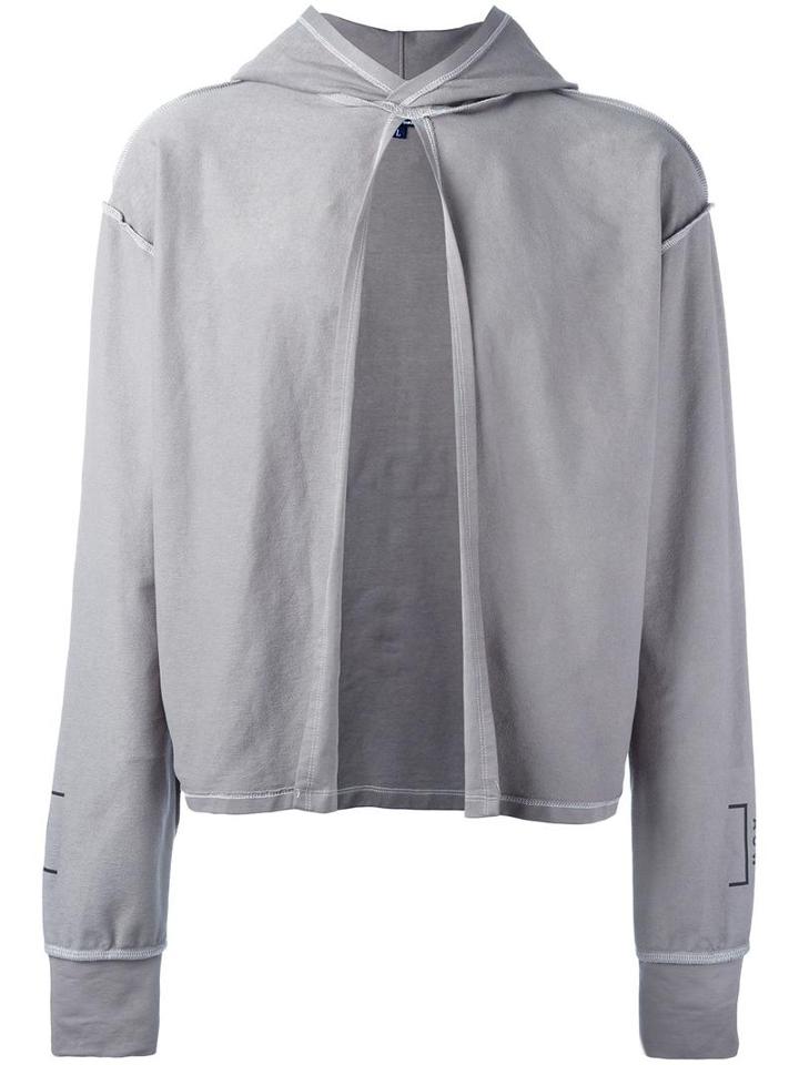 A-cold-wall* Open Front Sweatshirt, Men's, Size: Large, Grey, Cotton
