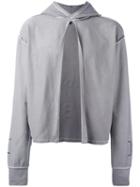 A-cold-wall* Open Front Sweatshirt, Men's, Size: Large, Grey, Cotton