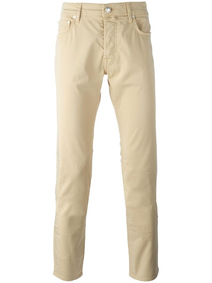 Jacob Cohen Tapered Trousers, Men's, Size: 30, Nude/neutrals, Cotton/spandex/elastane