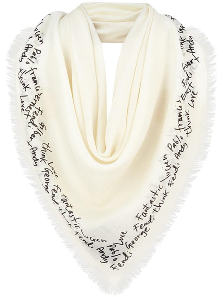 Fendi Printed Scarf - Nude & Neutrals