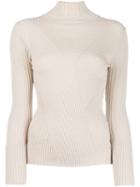 Lorena Antoniazzi Roll Neck Knitted Top - Neutrals