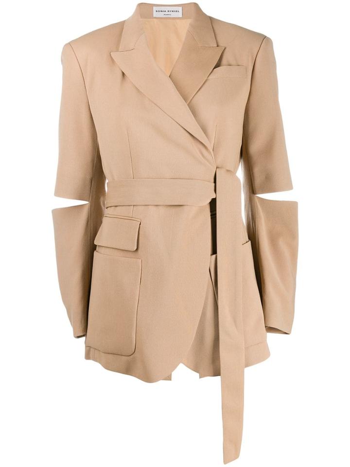Sonia Rykiel Wrap-around Styled Blazer - Neutrals