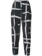 Lorena Antoniazzi Brush Print Trousers - Grey