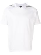 Les Hommes Zip-detail Fitted T-shirt - White