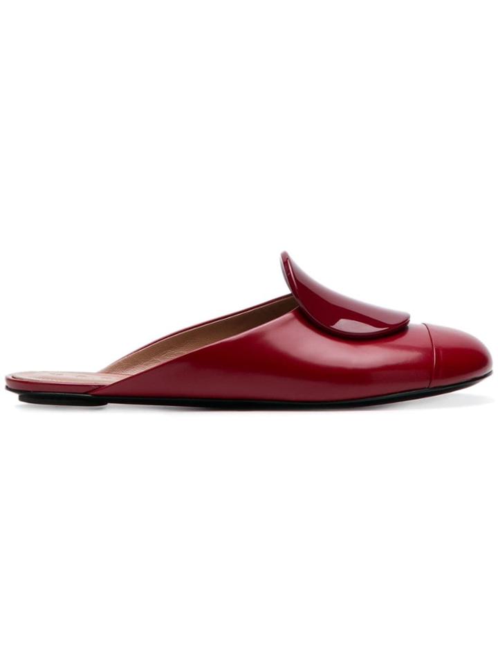 Marni Flat Slip-on Mules - Red