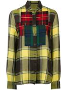 Ermanno Scervino Colourblock Plaid Shirt - Yellow & Orange