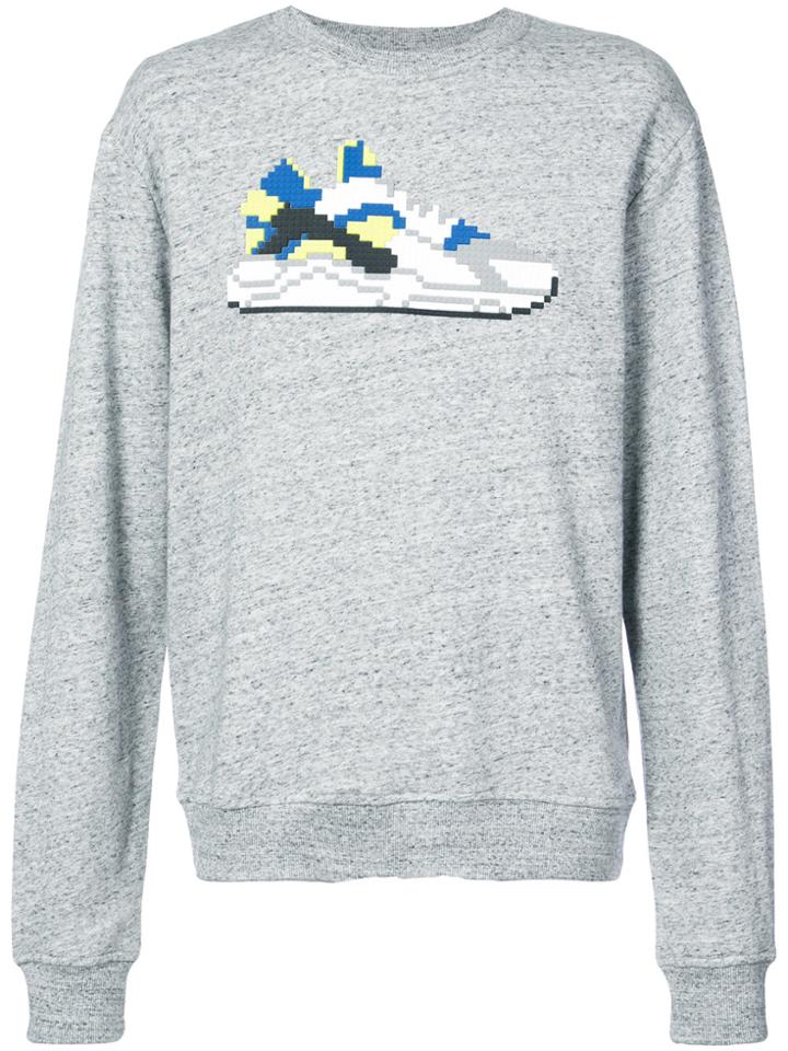 Mostly Heard Rarely Seen 8-bit Blazed Sneaker Sweatshirt - Grey