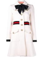 Gucci - Embellished Detail Coat - Women - Silk/cotton/polyester/wool - 42, White, Silk/cotton/polyester/wool