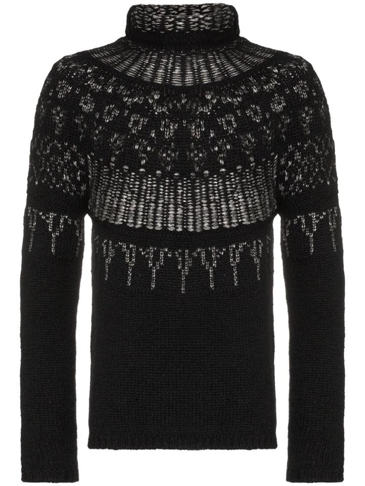 Martin Diment Fairisle Knitted Jumper - Black