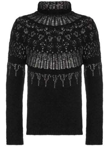 Martin Diment Fairisle Knitted Jumper - Black