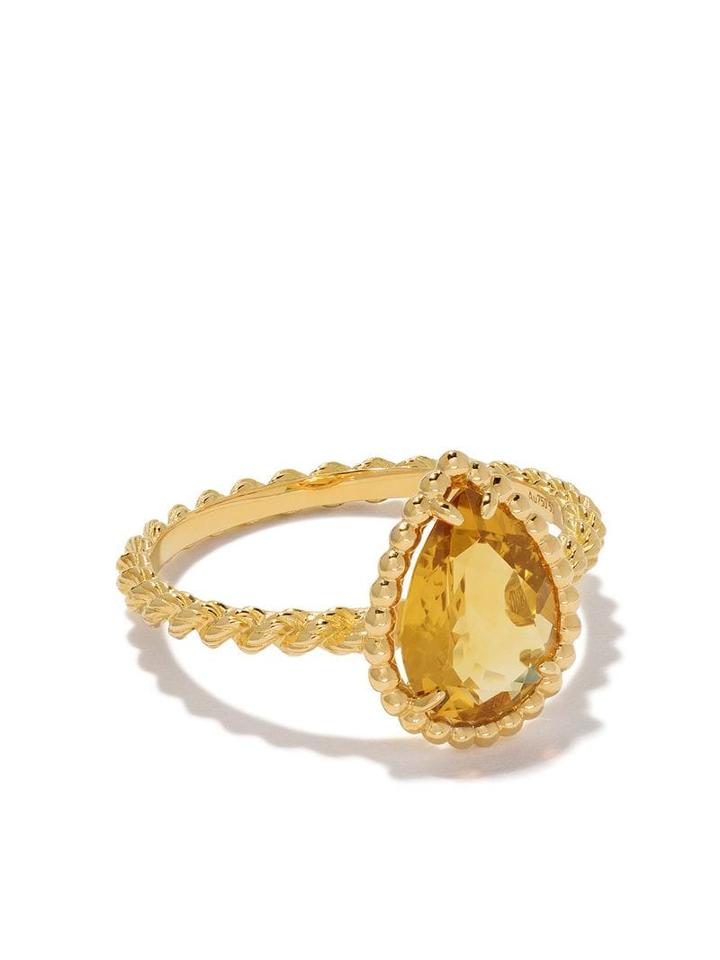 Boucheron 18kt Yellow Gold Serpent Bohème Citrine Ring - Yg