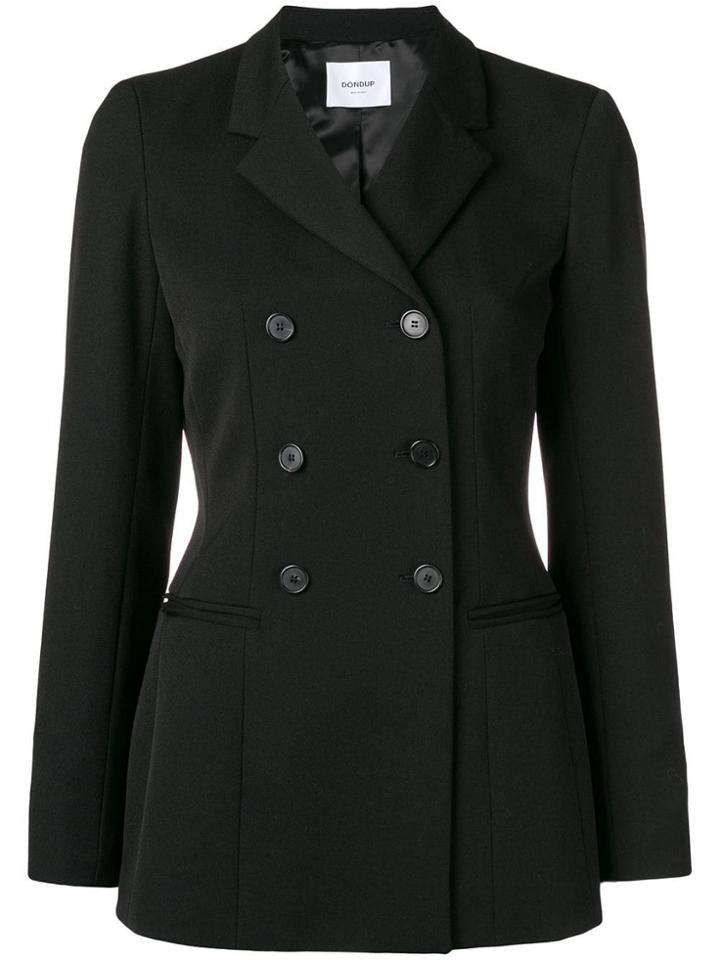 Dondup Fitted Double Breasted Blazer - Black