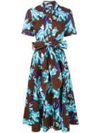 P.a.r.o.s.h. Floral Print Shirt Dress - Brown