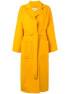 Loewe Oversized Belted Coat - Yellow & Orange