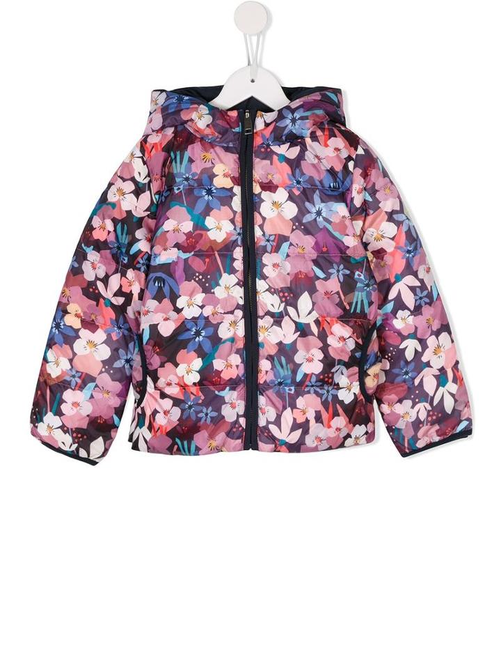 Paul Smith Junior Reversible Floral Padded Jacket, Girl's, Size: 10 Yrs, Pink