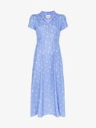 Hvn Morgan Micro Flamingo Print Dress - Blue