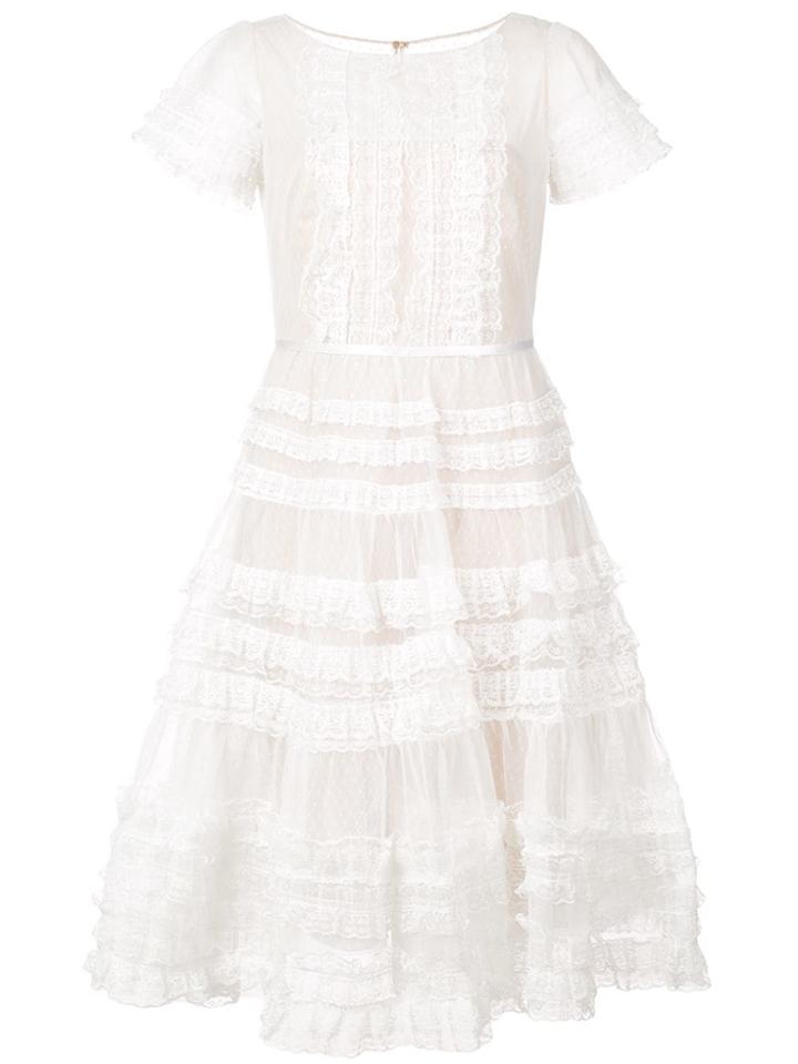 Marchesa Notte A-line Dress - White