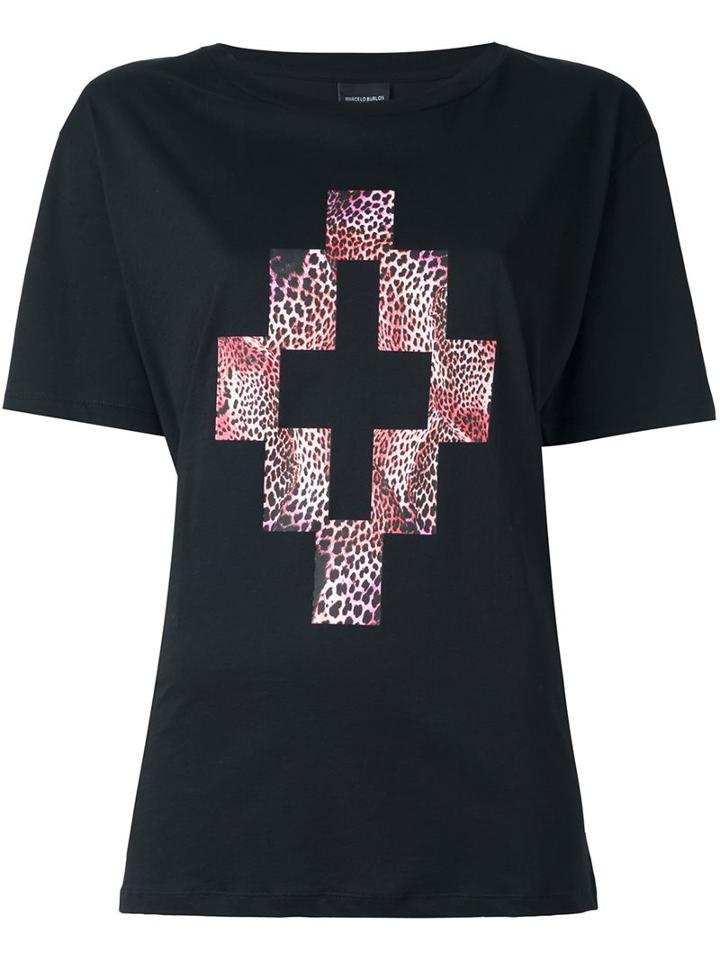 Marcelo Burlon County Of Milan 'staff' T-shirt, Women's, Size: Small, Black, Cotton