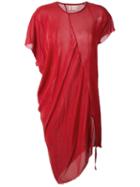 Lost & Found Ria Dunn Draped T-shirt Dress, Women's, Size: Small, Red, Silk/spandex/elastane