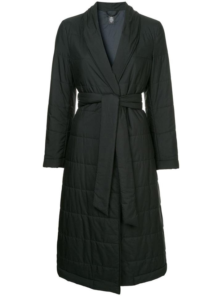 Eleventy Padded Trench Coat - Black