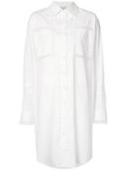 Natasha Zinko - Lace Panel Shirt Dress - Women - Cotton - 36, White, Cotton