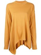 Enföld - Asymmetric Sweatshirt - Women - Cotton - 38, Yellow/orange, Cotton
