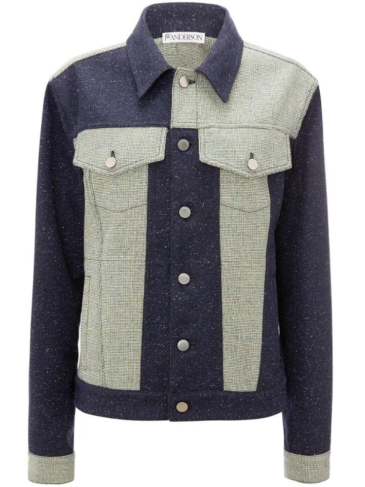 Jw Anderson Patchwork Denim Jacket - Blue