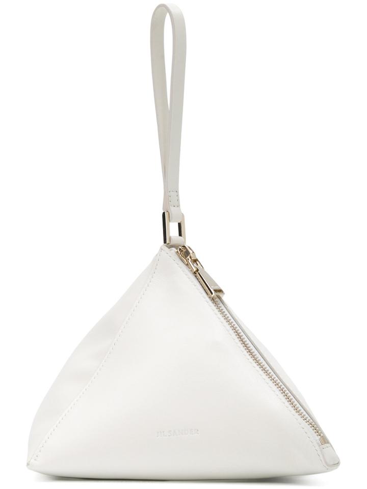 Jil Sander Triangle Clutch - Nude & Neutrals