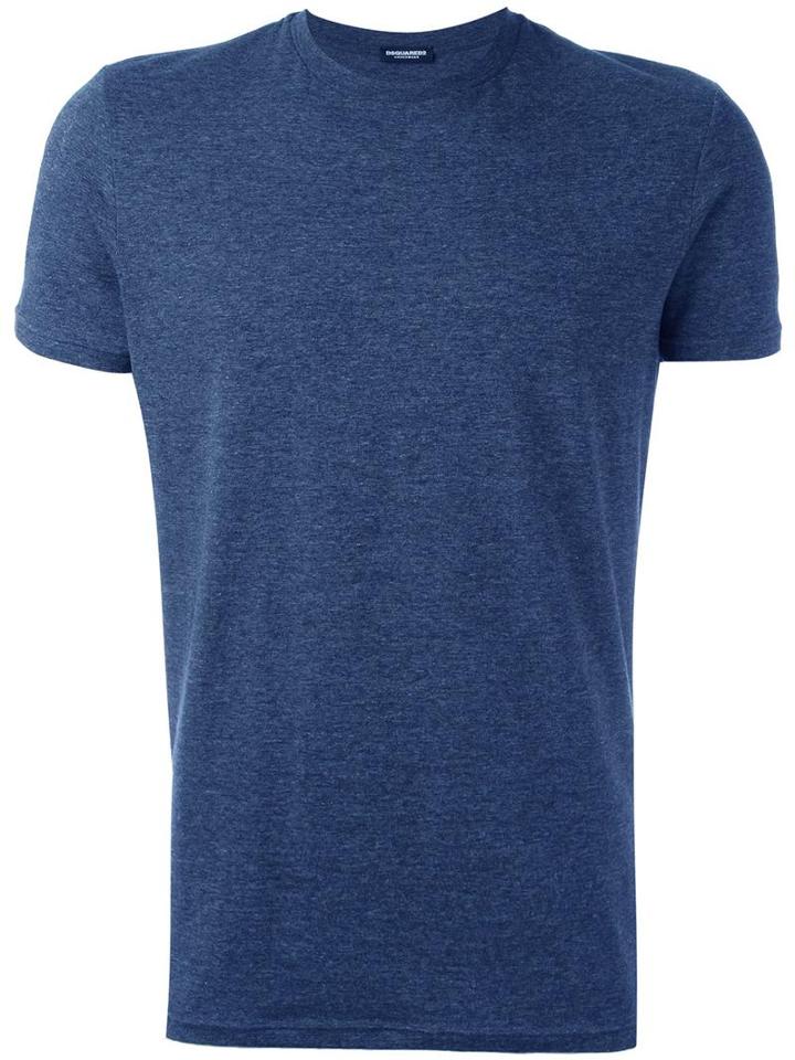 Dsquared2 Underwear Basic Slim T-shirt, Men's, Size: Large, Blue, Cotton/spandex/elastane