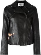 Valentino 'dragon' Biker Jacket, Women's, Size: 42, Black, Silk/cotton/sheep Skin/shearling