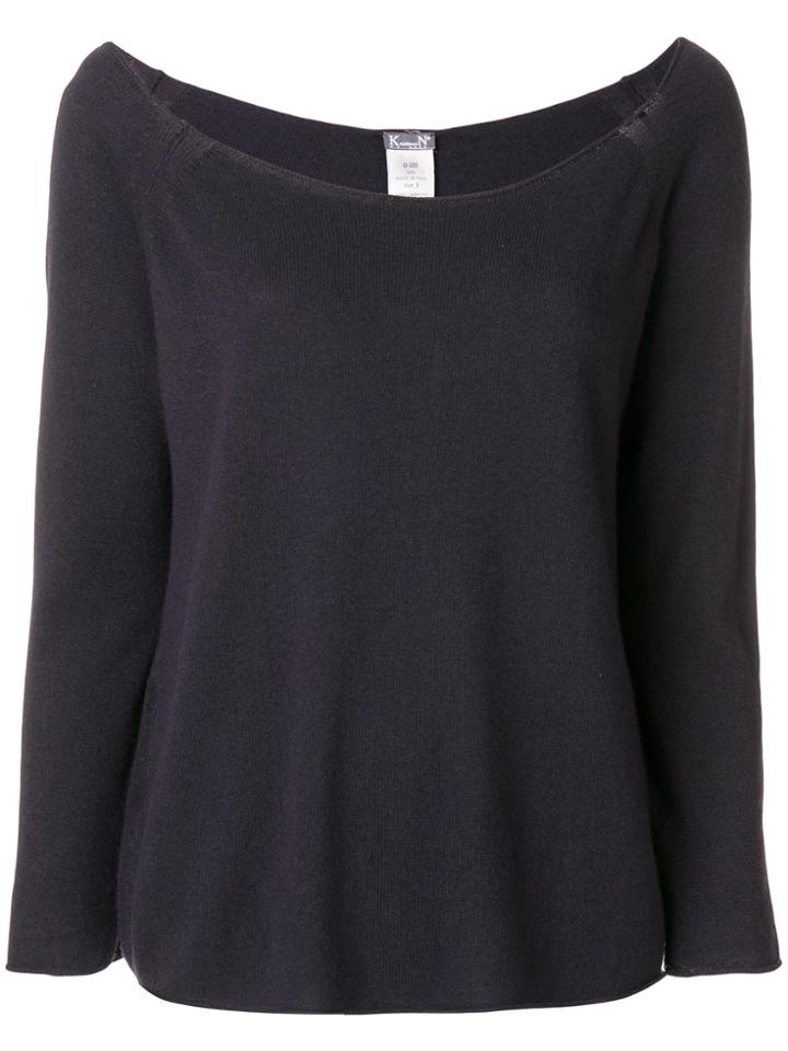 Kristensen Du Nord Wide Neck Knitted Top - Blue