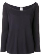 Kristensen Du Nord Wide Neck Knitted Top - Blue