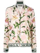 Dolce & Gabbana Lily Print Track Jacket - Pink