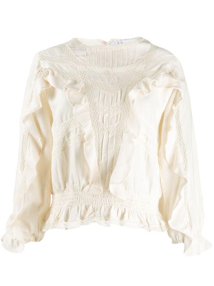 Iro Ruffle Trimmed Blouse - Neutrals