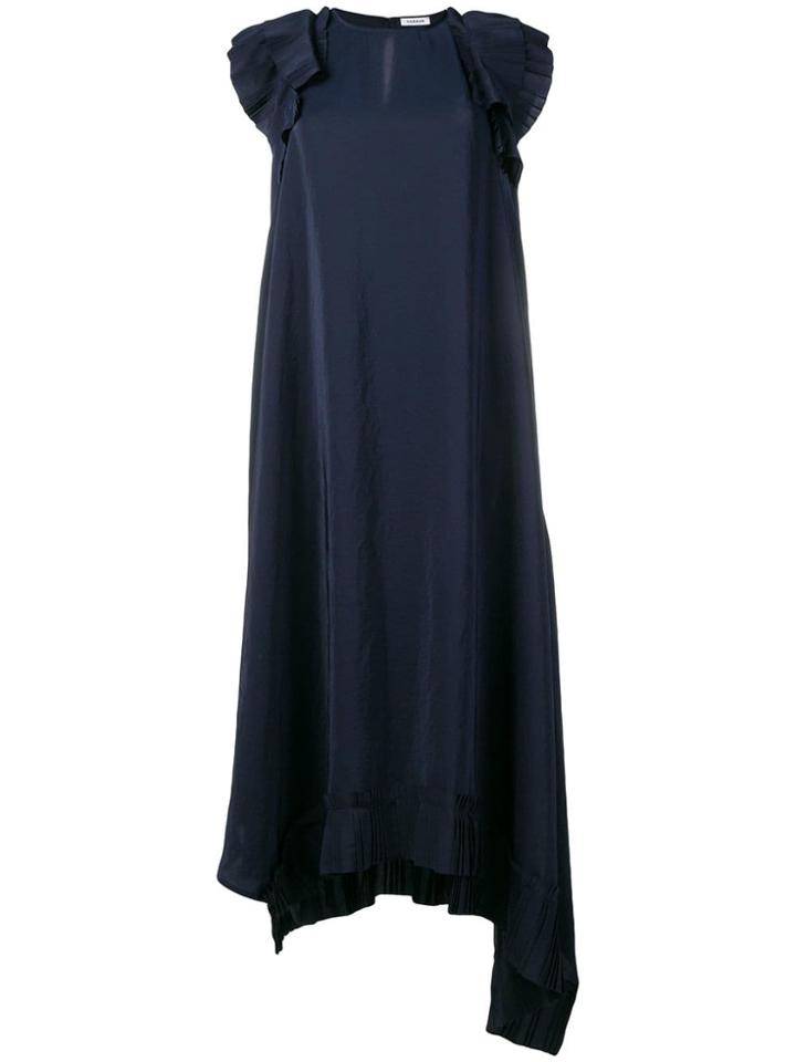 P.a.r.o.s.h. Pleated-hem Midi Dress - Blue