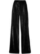 Pinko Shiny Wide Leg Trousers - Black