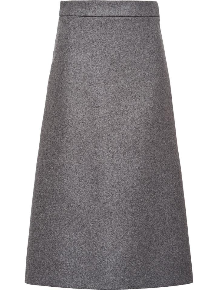 Prada Authentic Loden High-waisted Skirt - F0031 Grey