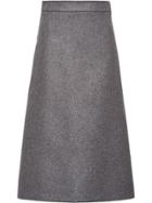 Prada Authentic Loden High-waisted Skirt - F0031 Grey