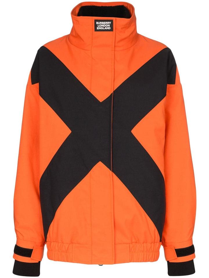 Burberry Fleece-lined Panelled Jacket - Orange