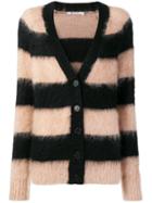 T By Alexander Wang Striped Knitted Cardigan - Nude & Neutrals