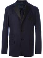 Alexander Mcqueen Skull & Crown Patch Blazer - Blue