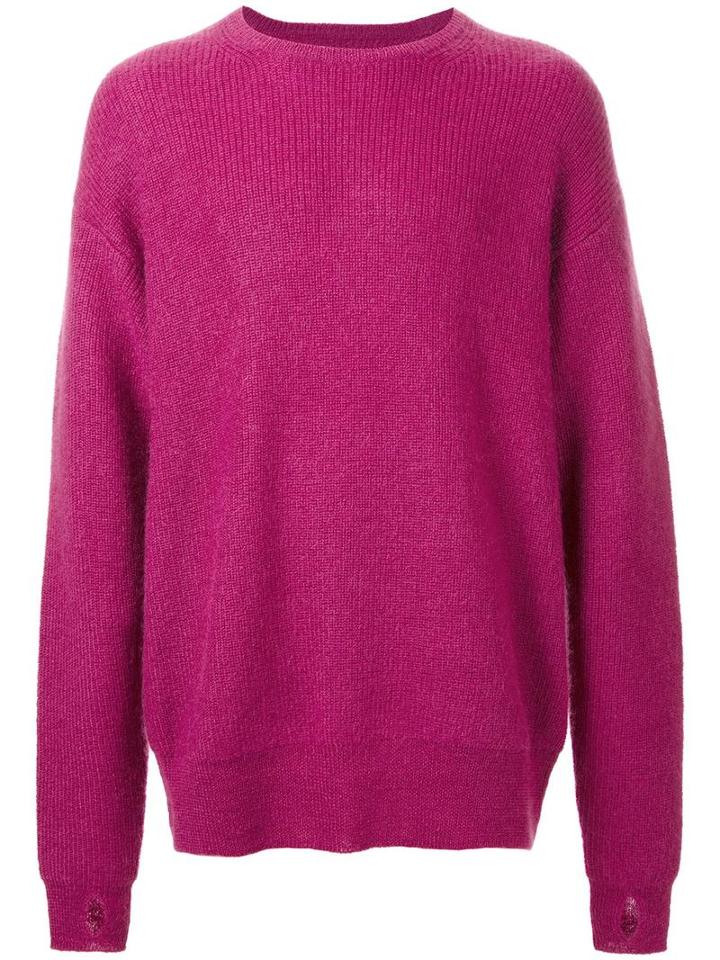 Cityshop Mohair Crew Neck Jumper, Men's, Pink/purple, Wool