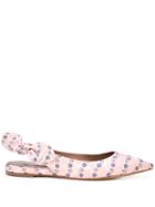 Tabitha Simmons Floral Pointed Ballerinas - Pink