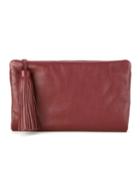 Sarah Chofakian Leather Clutch, Red, Goat Skin